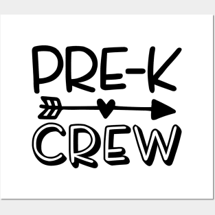 Pre-K Crew Funny Kids Back to School Posters and Art